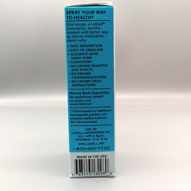 Liddell Sinus 1 oz Spray para Congestión y Dolor de Cabeza de Liddell Laboratories — vista lateral