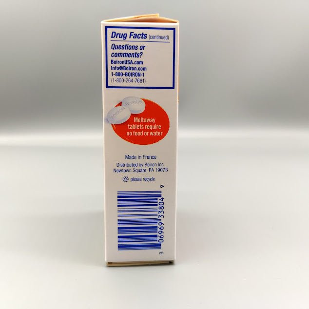 SinusCalm - Sinusalia - Sinus Relief - 60 Tablets en Puerto Rico de Boiron — vista posterior (foto de archivo)