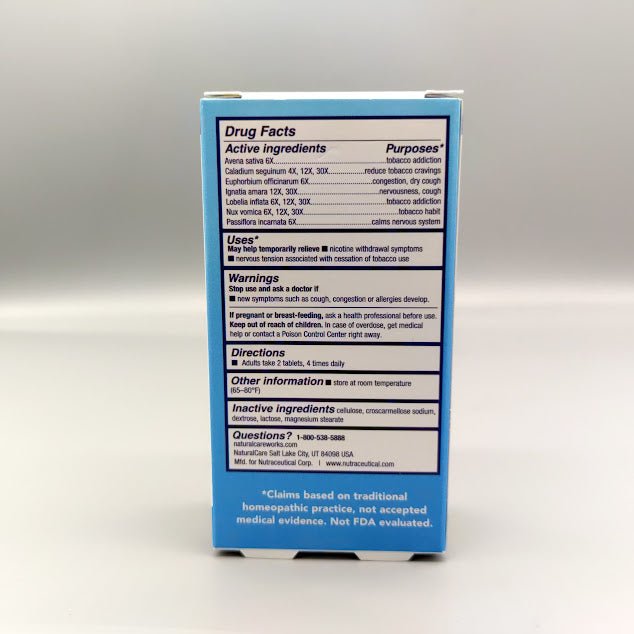 Stop-it Smoking - 60 Tablets - NatraBio — etiqueta del producto
