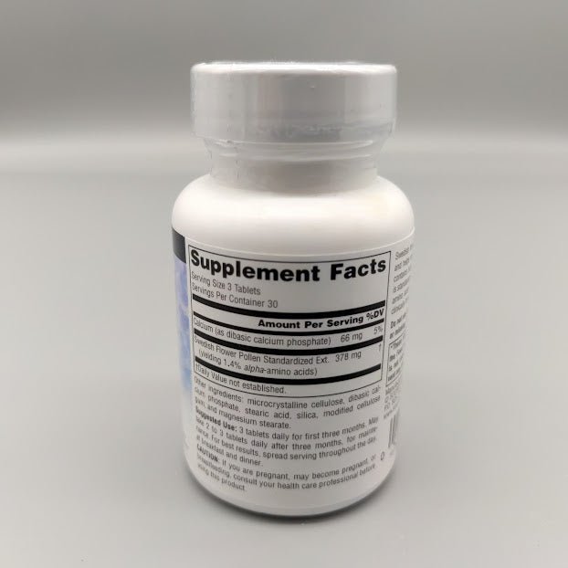 Swedish Flower Pollen 90 TABLETS de Source Naturals — etiqueta del producto