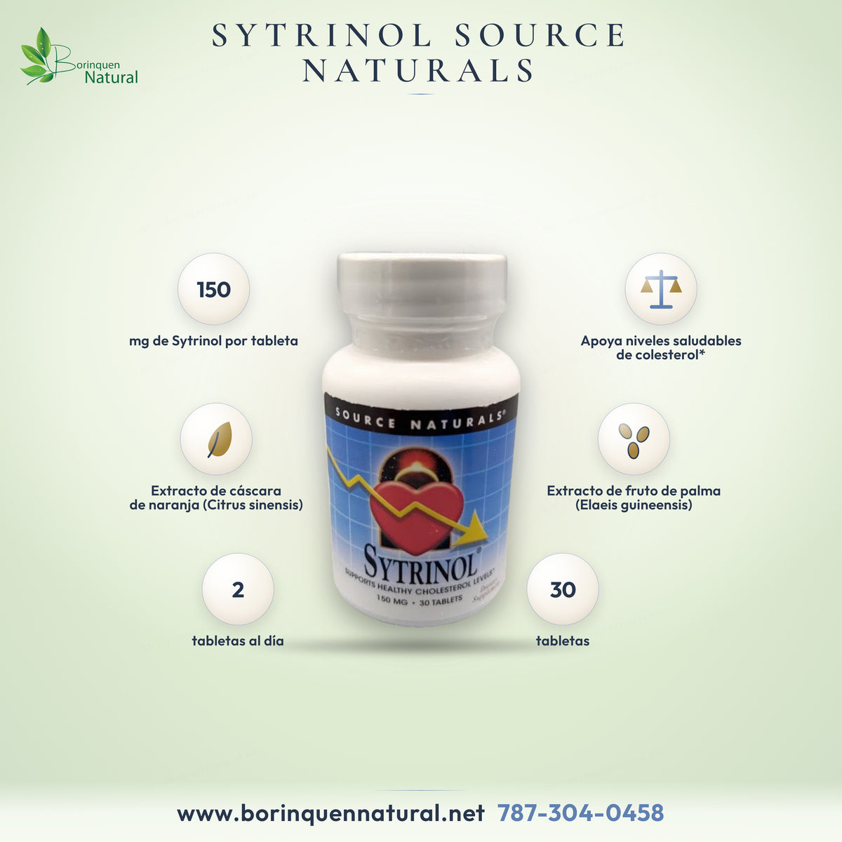 Sytrinol 150 mg de Source Naturals, apoya niveles saludables de colesterol, con extracto de cáscara de naranja, 30 tabletas