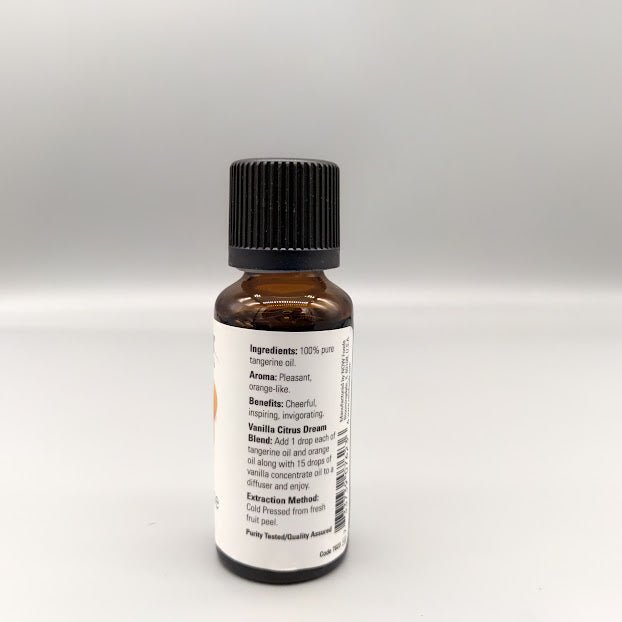 Tangerine Oil 100% Pure 1 Oz de Now Essential Oils — etiqueta del producto