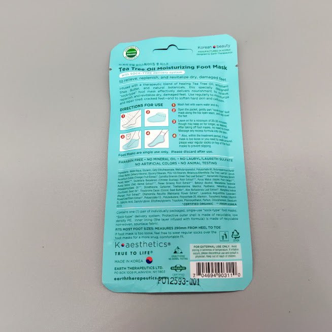 Tea Tree Oil Moisturizing Foot Mask 1 UNIT