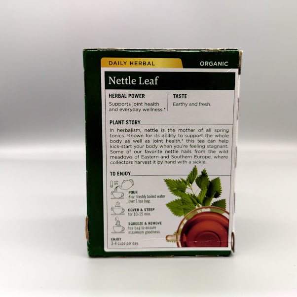 Traditional Medicinals Caffeine Free Organic Herbal Tea Nettle Leaf — vista lateral