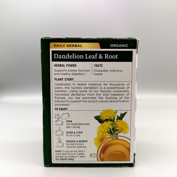 Traditional Medicinals Dandelion Leaf and Root - 16 Bags — vista posterior
