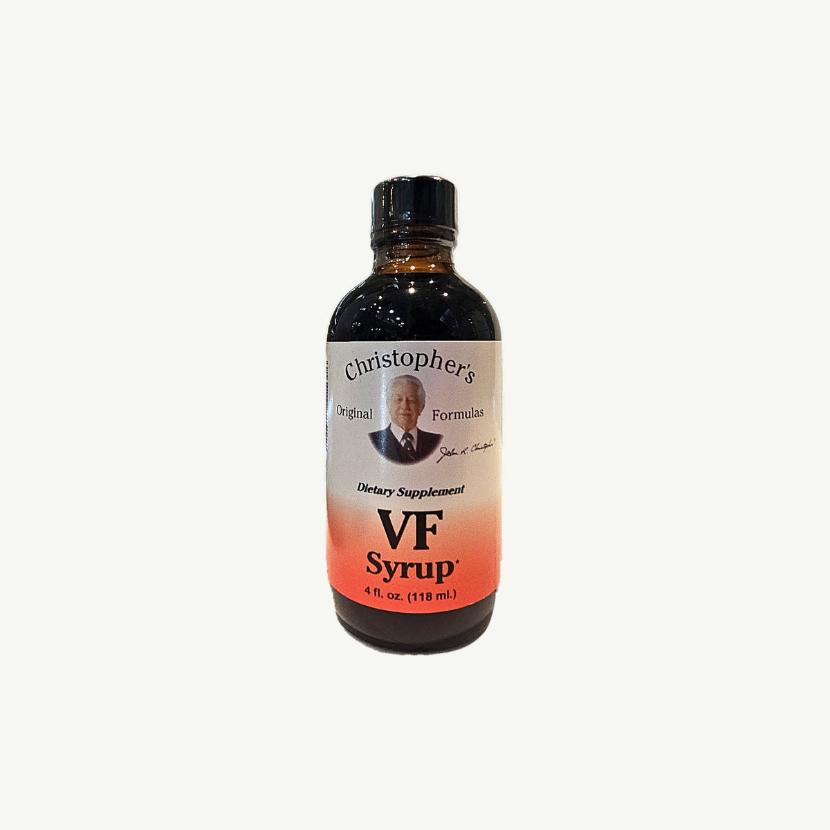 Foto real del frente del frasco de VF Syrup de Christopher's Original Formulas, 4 fl oz (118 ml)