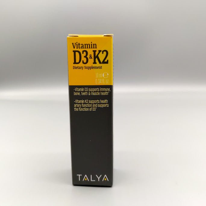 Vitamin D3 & K2 10 ml 0.34oz de Talya (foto de archivo)