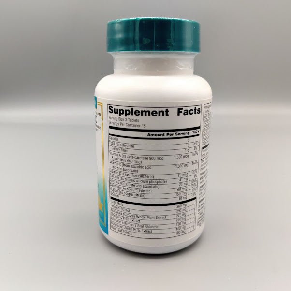 Wellness Formula Source Naturals, Apoyo Inmune Avanzado 45 Tabletas — etiqueta con los ingredientes