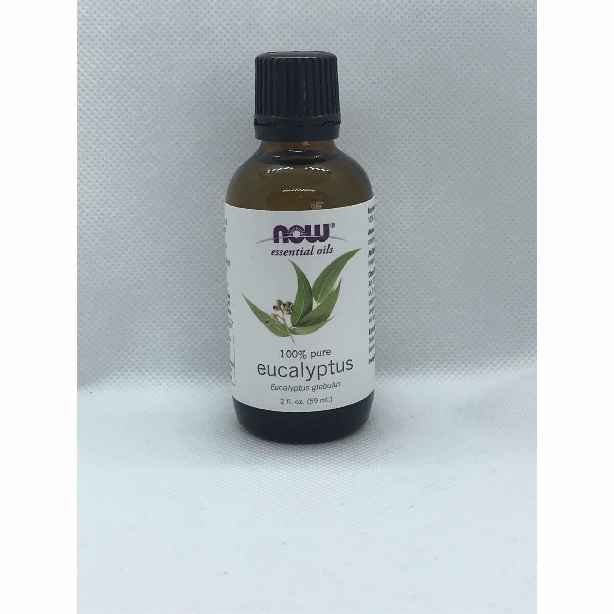 NOW essential oils bottle, 100% pure eucalyptus, Eucalyptus globulus, 2 fl. oz. (59 mL)