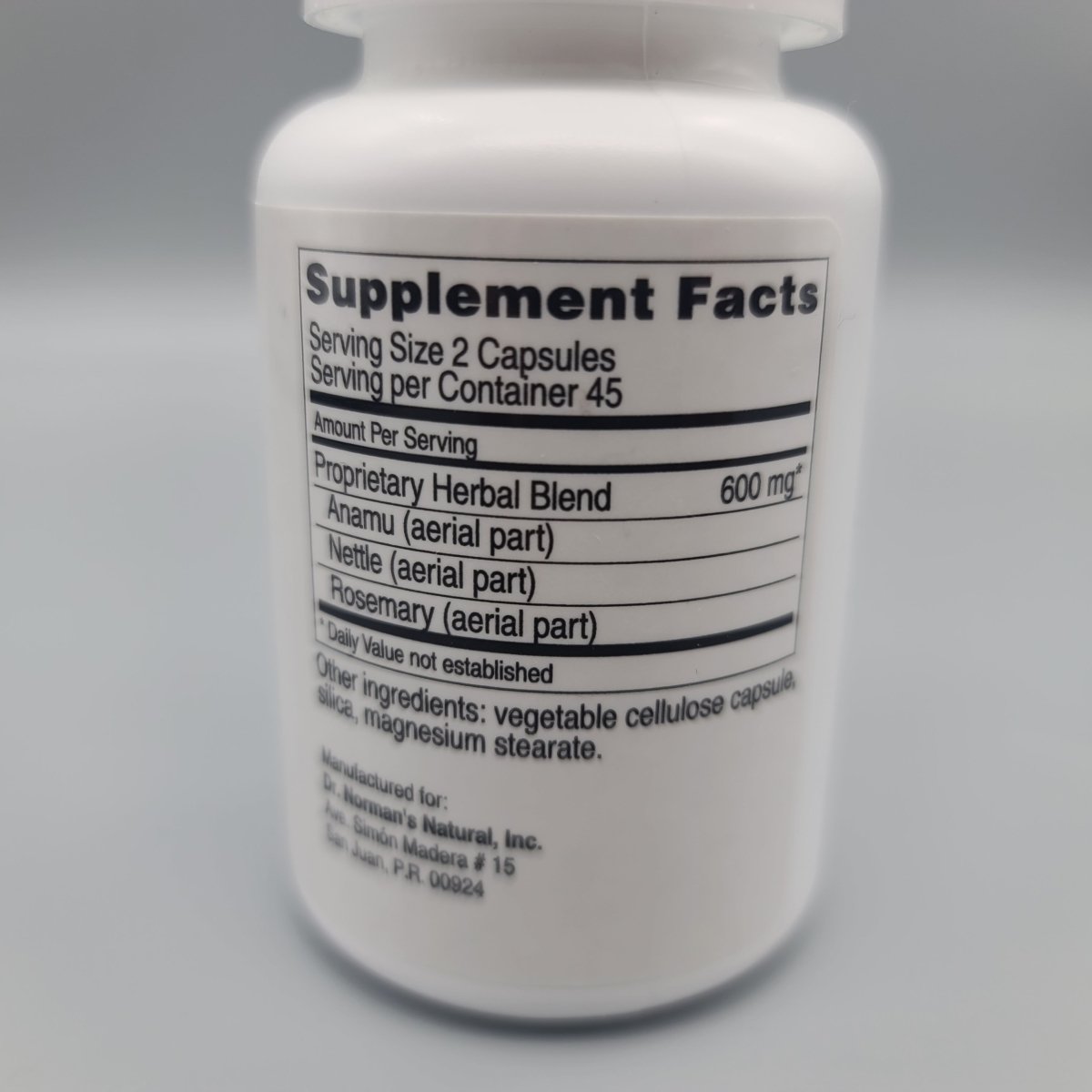 Arthriplex - 90 Capsules en Puerto Rico — suplemento natural de Dr. Norman — etiqueta del producto