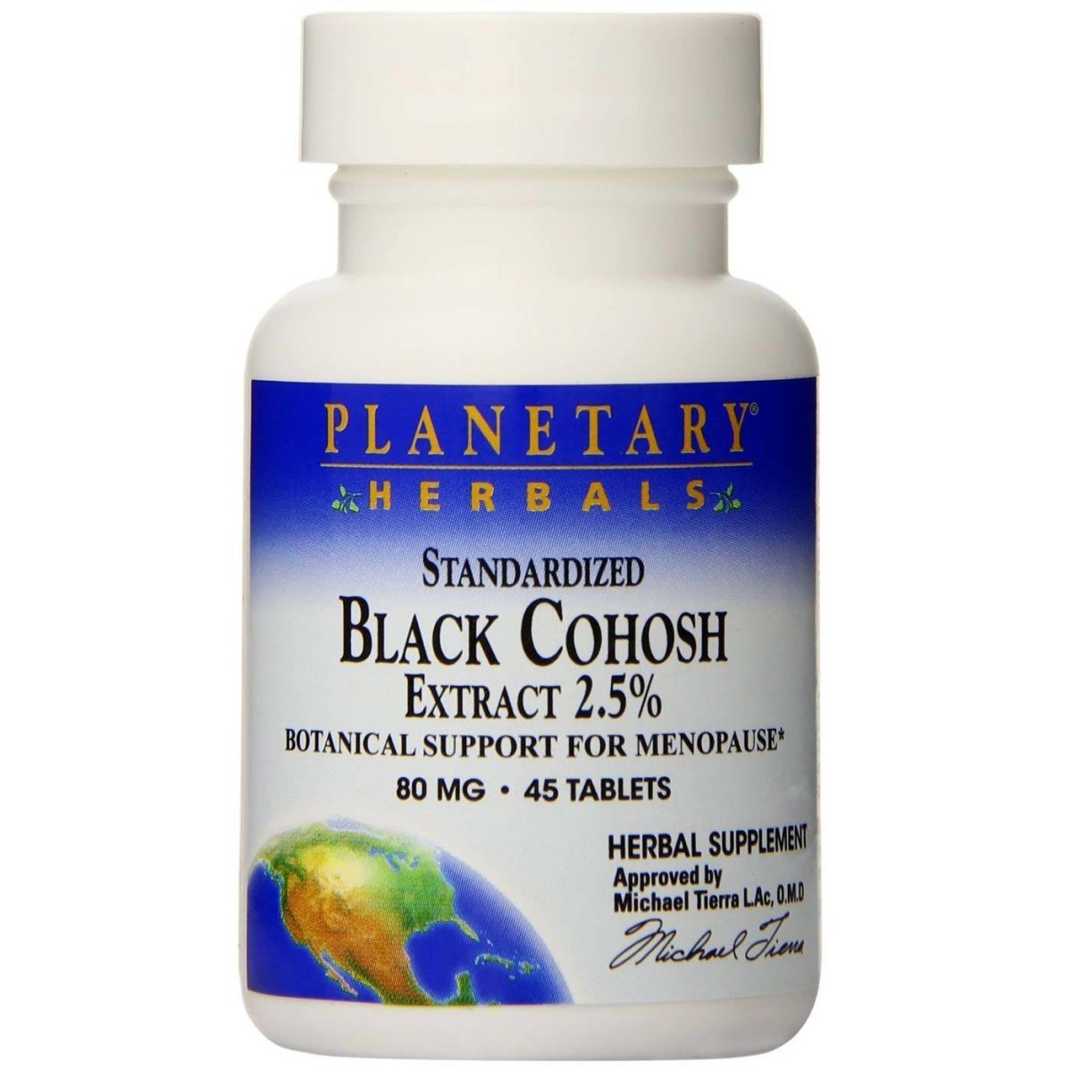 Black Cohosh Extract - 2.5% Standardized - 80 mg - 45 Tablets de Planetary Herbals (foto de archivo)