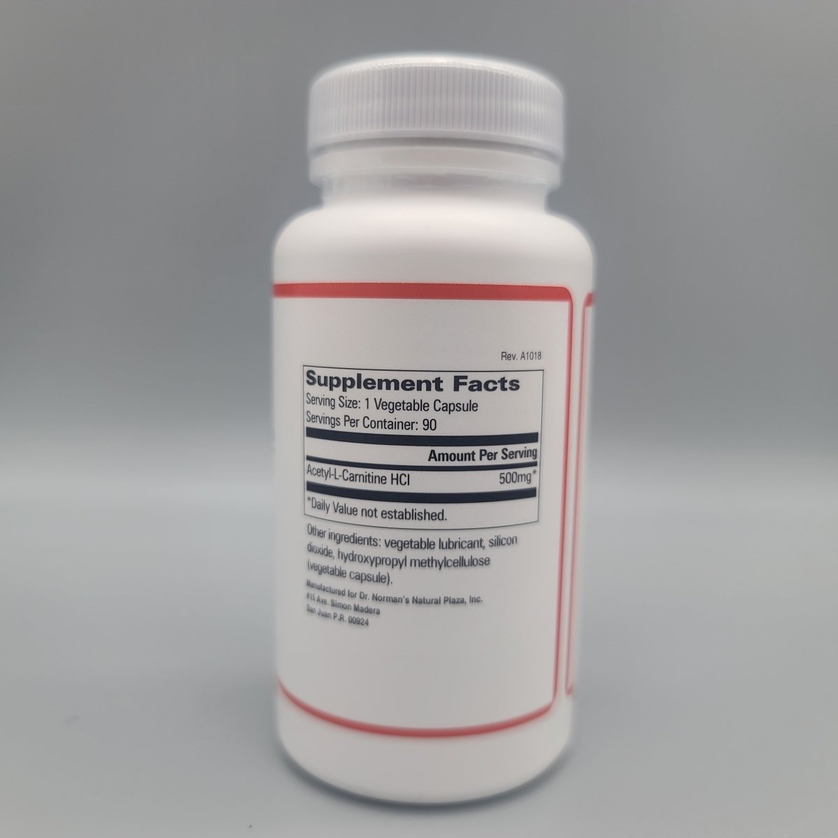 Dr. Norman's-L-Carnitine-90 Capsules (foto de archivo)