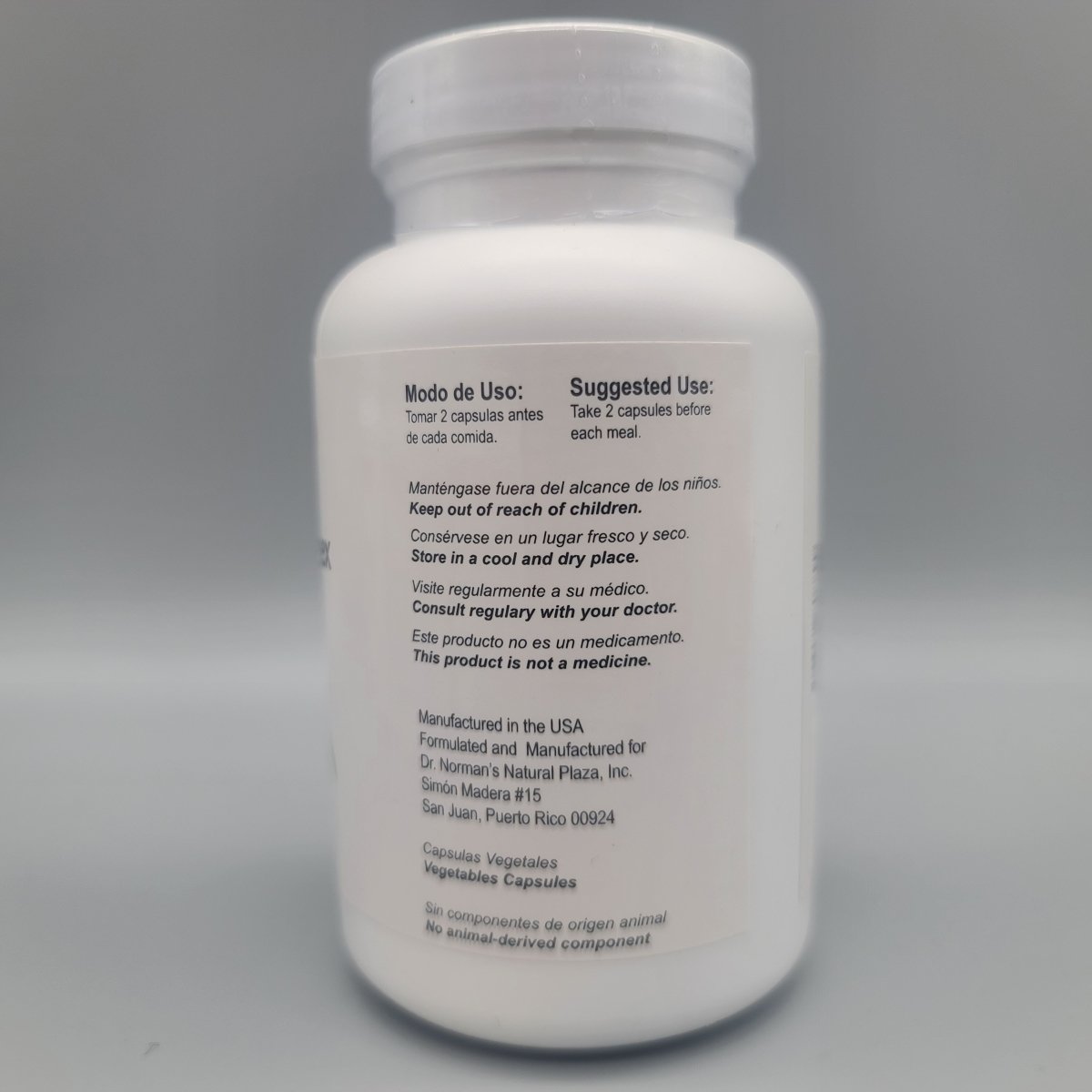 Omega Complex 3-6-9 Dr. Norman 90 cápsulas vegetales — etiqueta con los ingredientes
