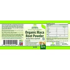 Herbal Secrets Organic Maca Root Powder 16 OZ de Amazing Nutrition — vista posterior