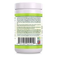 Herbal Secrets Organic Maca Root Powder 16 OZ de Amazing Nutrition — etiqueta del producto
