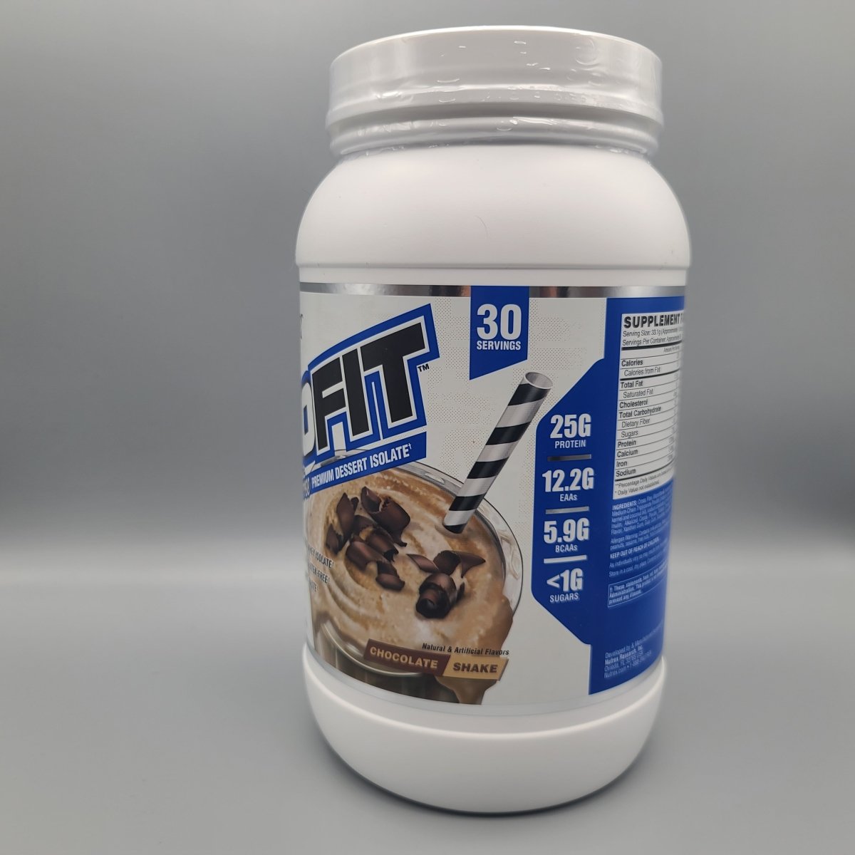 ISOFIT - Dessert - Isolate - Chocolate Shake - 2.2LB de Nutrex — etiqueta con los ingredientes