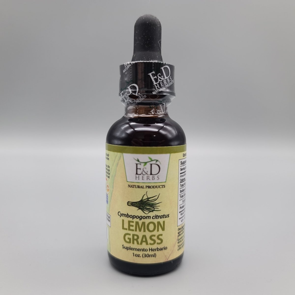 Lemon Grass en Gotas 1 oz Tintura de Limoncillo Natural de E & D Herbs