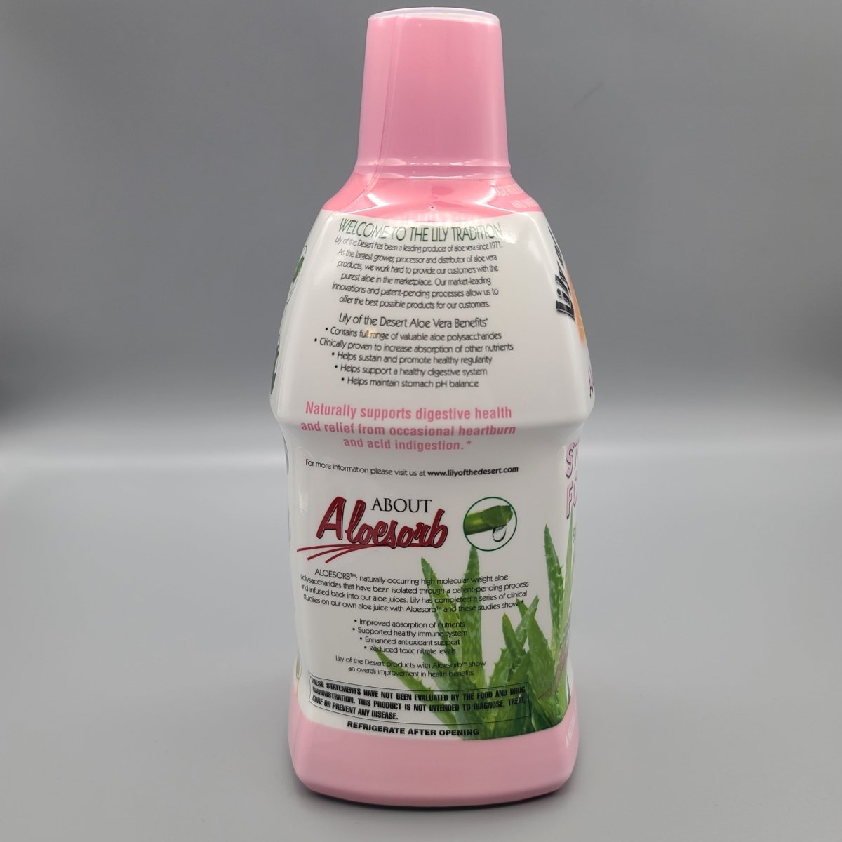 Lily Of The Desert Organic Aloe Vera Gel Herbal Stomach Formula 32 oz