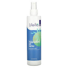 Life-Flo Magnesium Oil Spray con aloe vera, 8 oz (237 ml), uso tópico (foto de archivo)