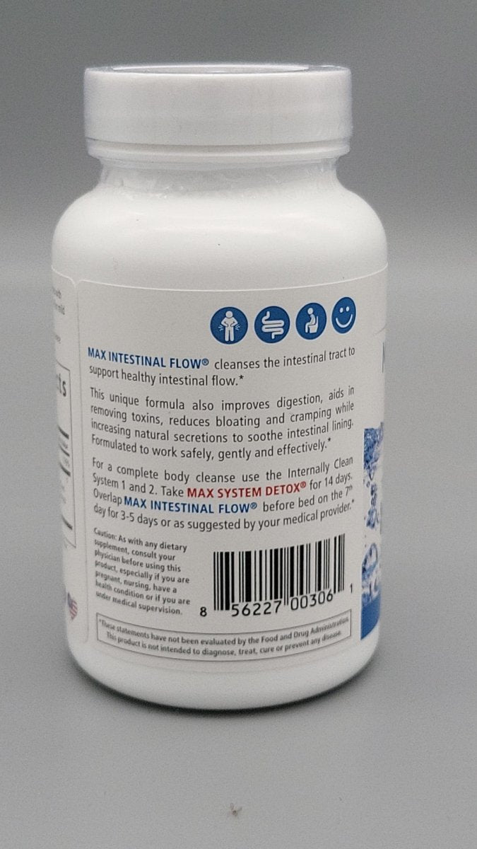 Alivio Natural para el Estreñimiento y la Digestión en PR de Organic Health Labs — vista posterior (foto de archivo)