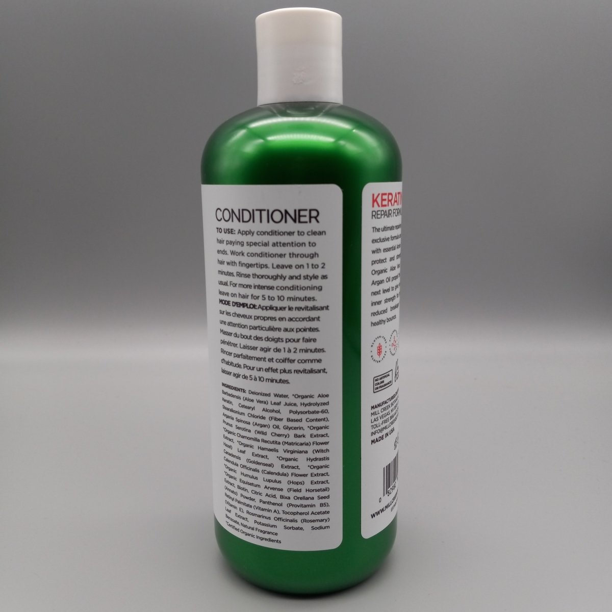 Mill Creek Botanicals- Keratin Repair Formula- Conditioner- Vegan/Paraben/Sulfate Free-14o — etiqueta del producto