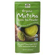 Potente Té Verde Matcha Orgánico para Energía y Bienestar de Now Real Foods (foto de archivo)