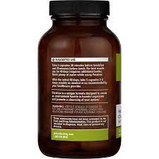 Paratrex Global Healing, frasco de 120 cápsulas vegetales — etiqueta con los ingredientes