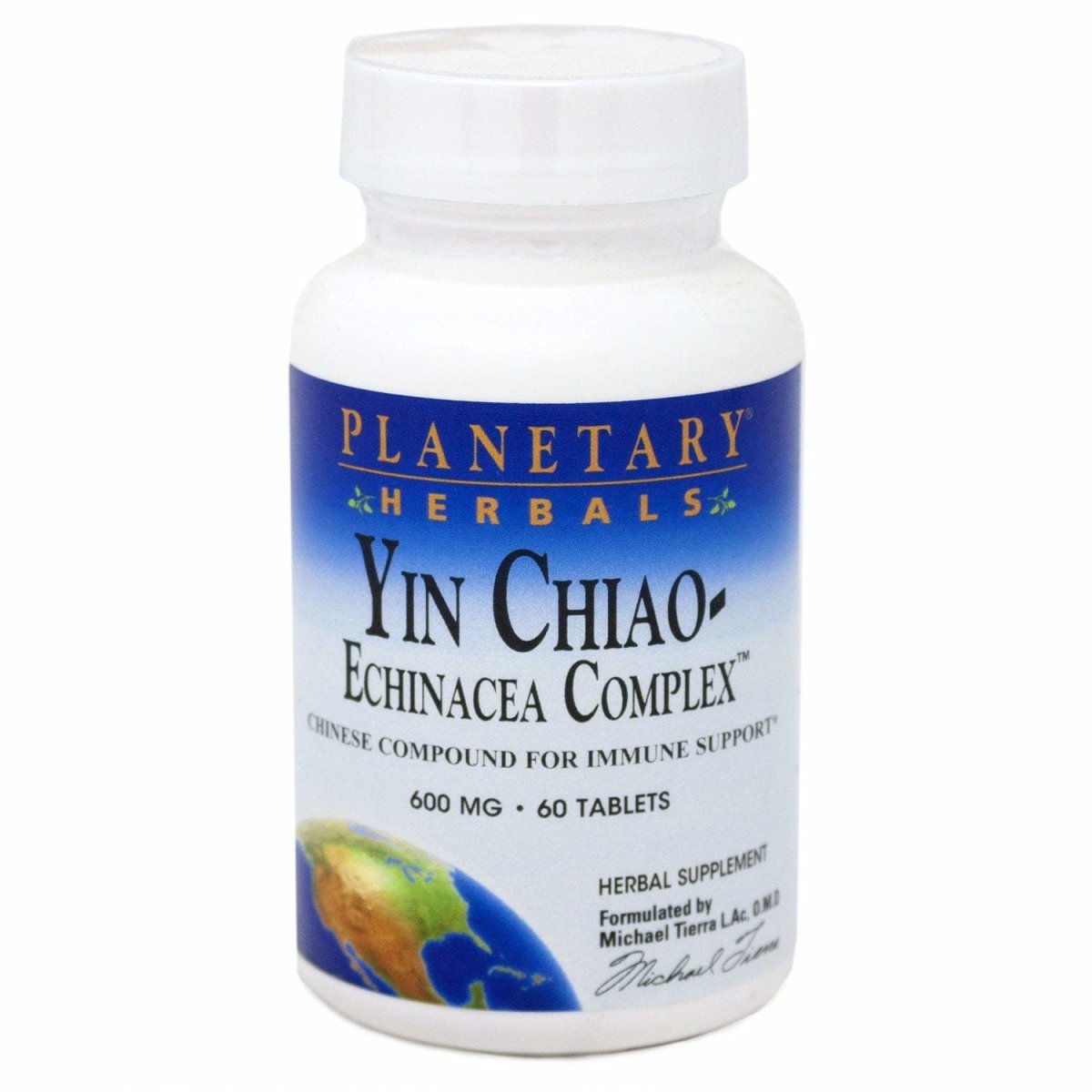 Planetary Herbals Yin Chiao-Echinacea Complex 600mg, 60 tablets (foto de archivo)