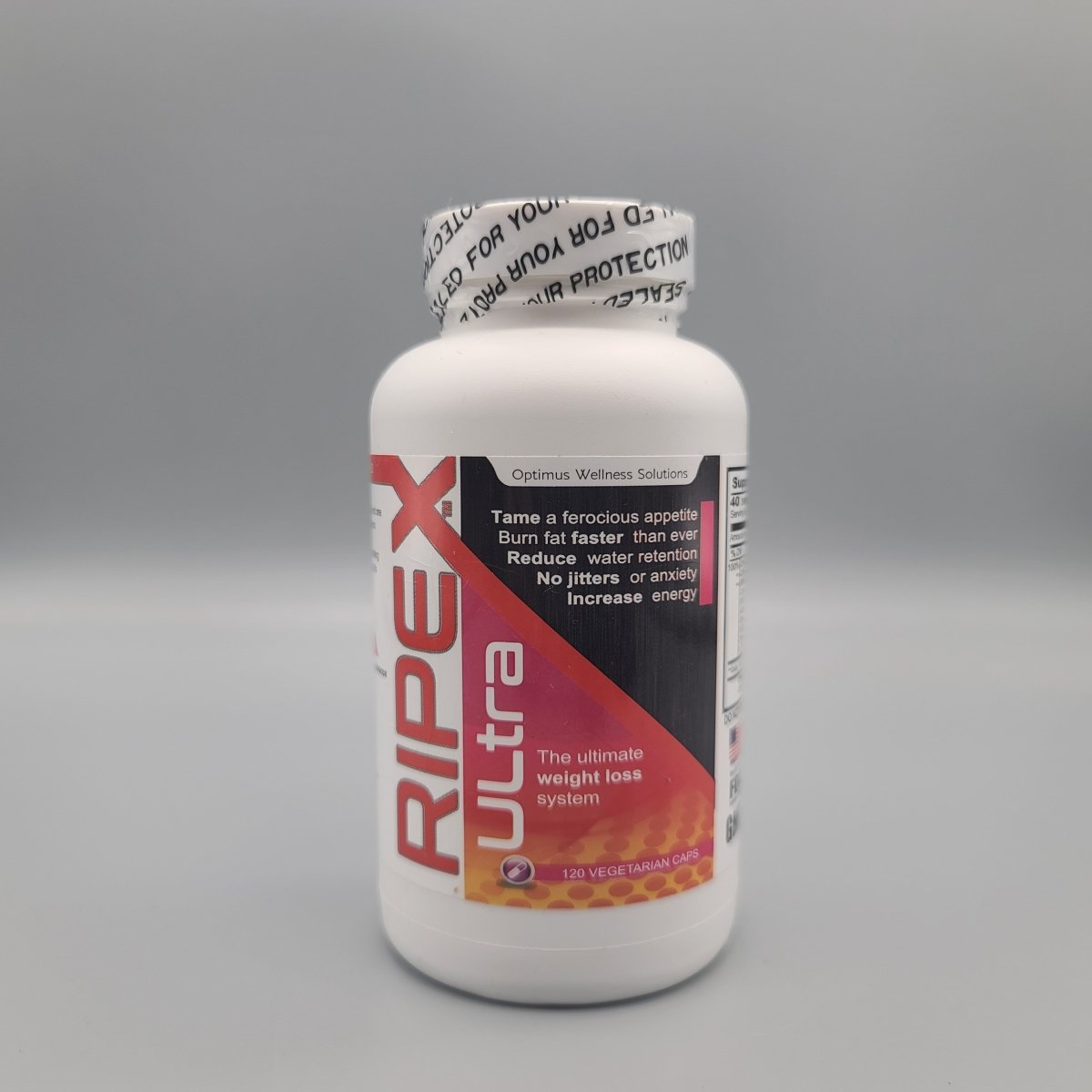 Ripex Ultra con Cafeína, Garcinia y Té Verde, 120 Cápsulas de Optimus Wellness Solutions