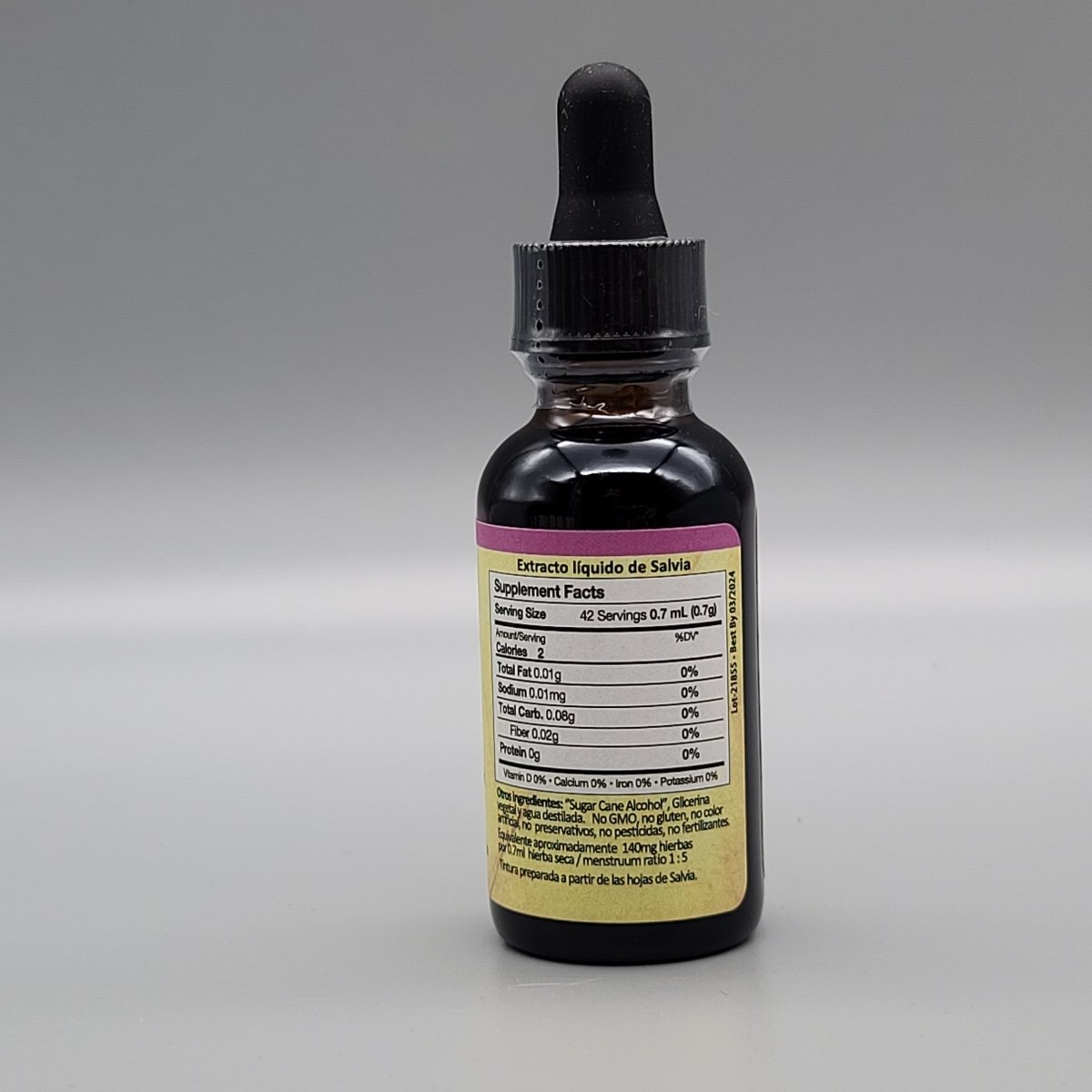 Salvia - Liquido - Gotas - 1oz (foto de archivo)