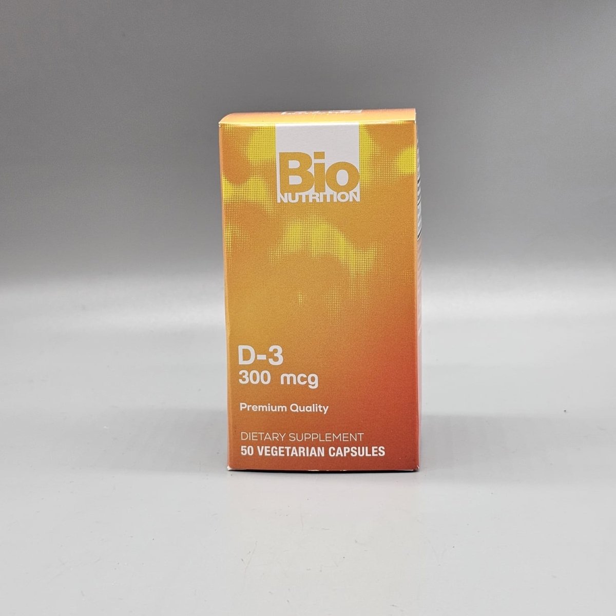 Vitamina D3 12.000 UI (300 mcg) Bio Nutrition, 50 Cápsulas Vegetales — envase