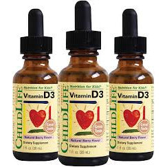 Vitamin D3 Mixed Berry Flavor 1 OZ de Childlife