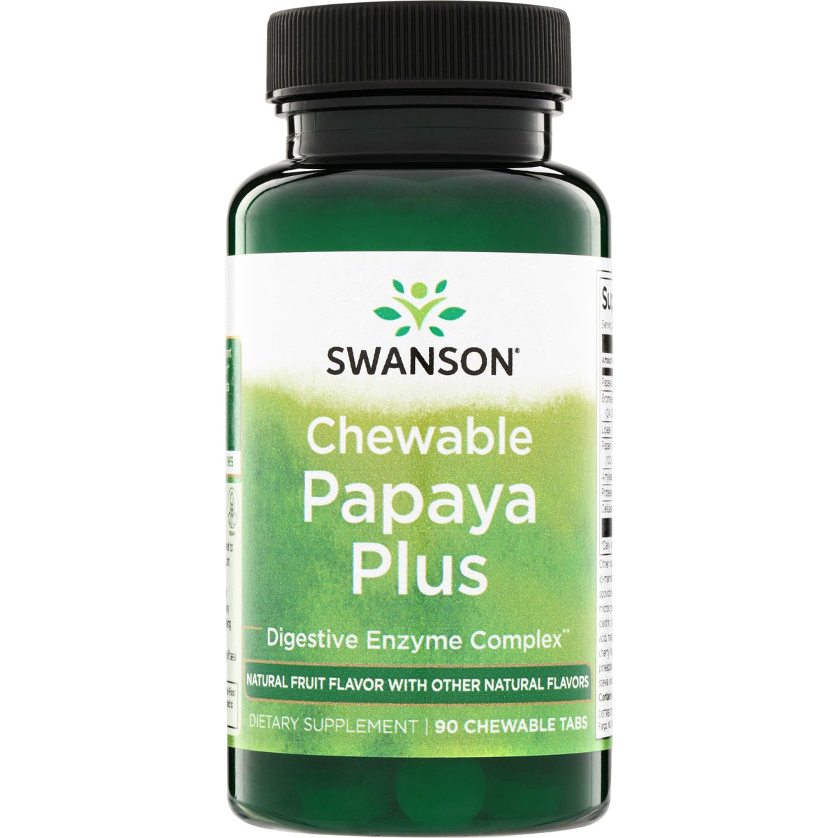 Enzimas de papaya masticables Swanson para la digestión, 90 tabletas