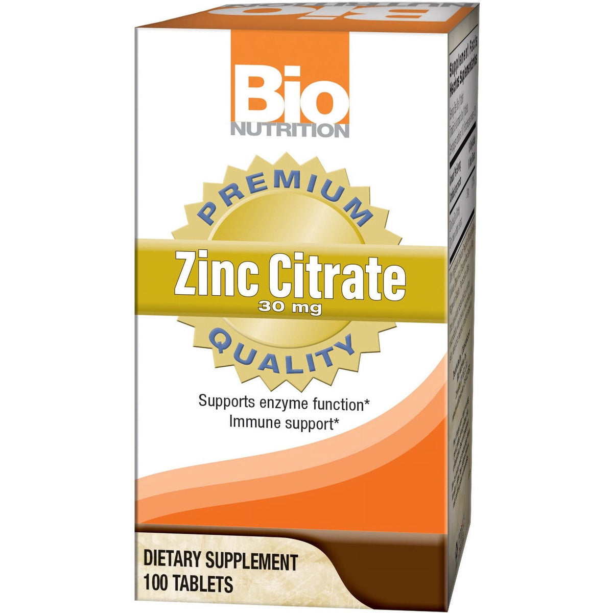 Citrato de Zinc 30 mg Bio Nutrition, 100 Tabletas para Defensas