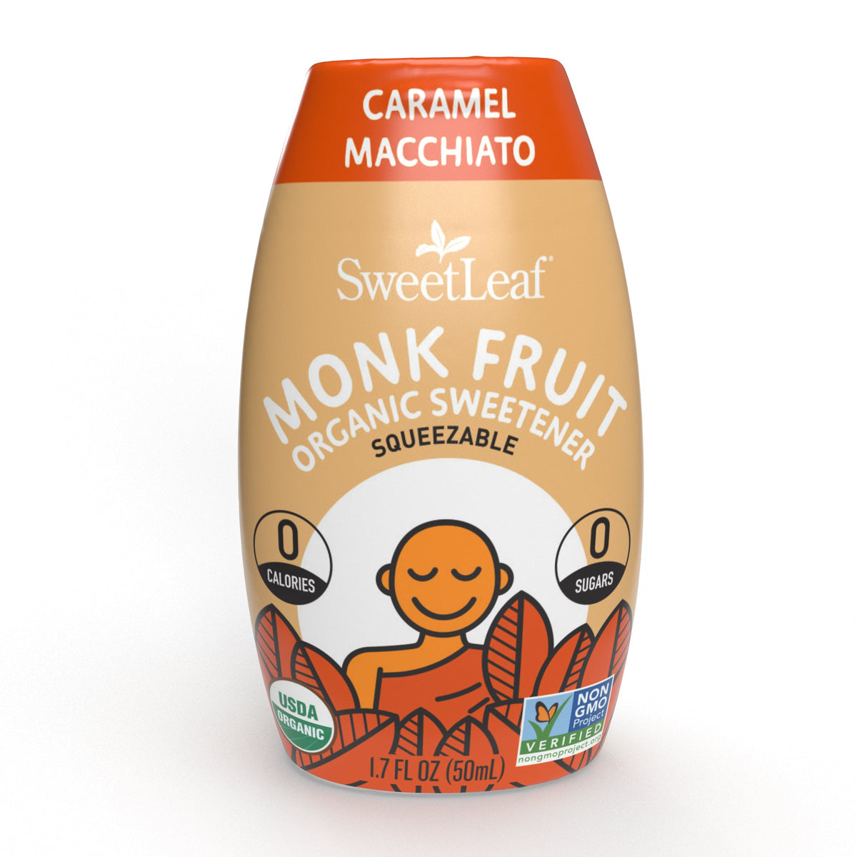 SweetLeaf endulzante orgánico de monk fruit sabor caramel macchiato, 1.7 oz
