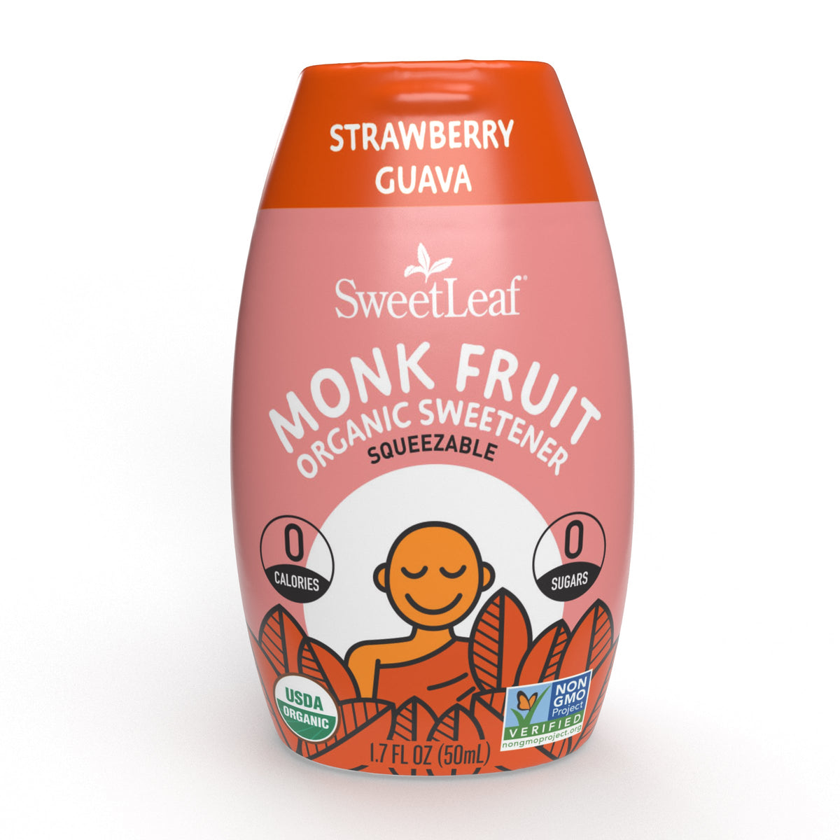 SweetLeaf endulzante orgánico de monk fruit sabor fresa y guayaba, 1.7 oz