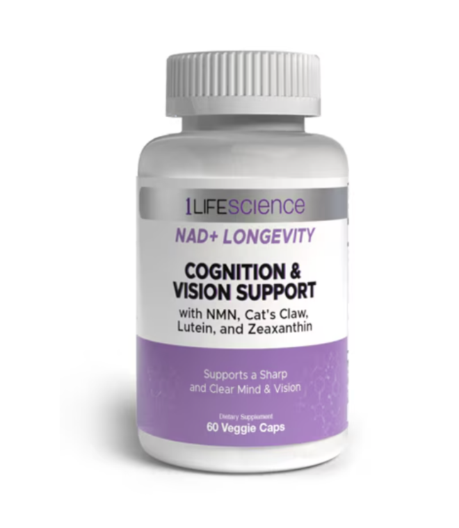 1Life Science NAD+ Longevity Cognition & Vision Support, 60 Cápsulas Vegetales