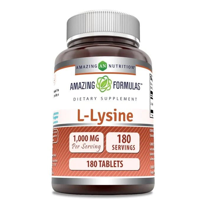 Amazing Formulas L-Lysine 1000 mg 180 tab vegi de Amazing Nutrition