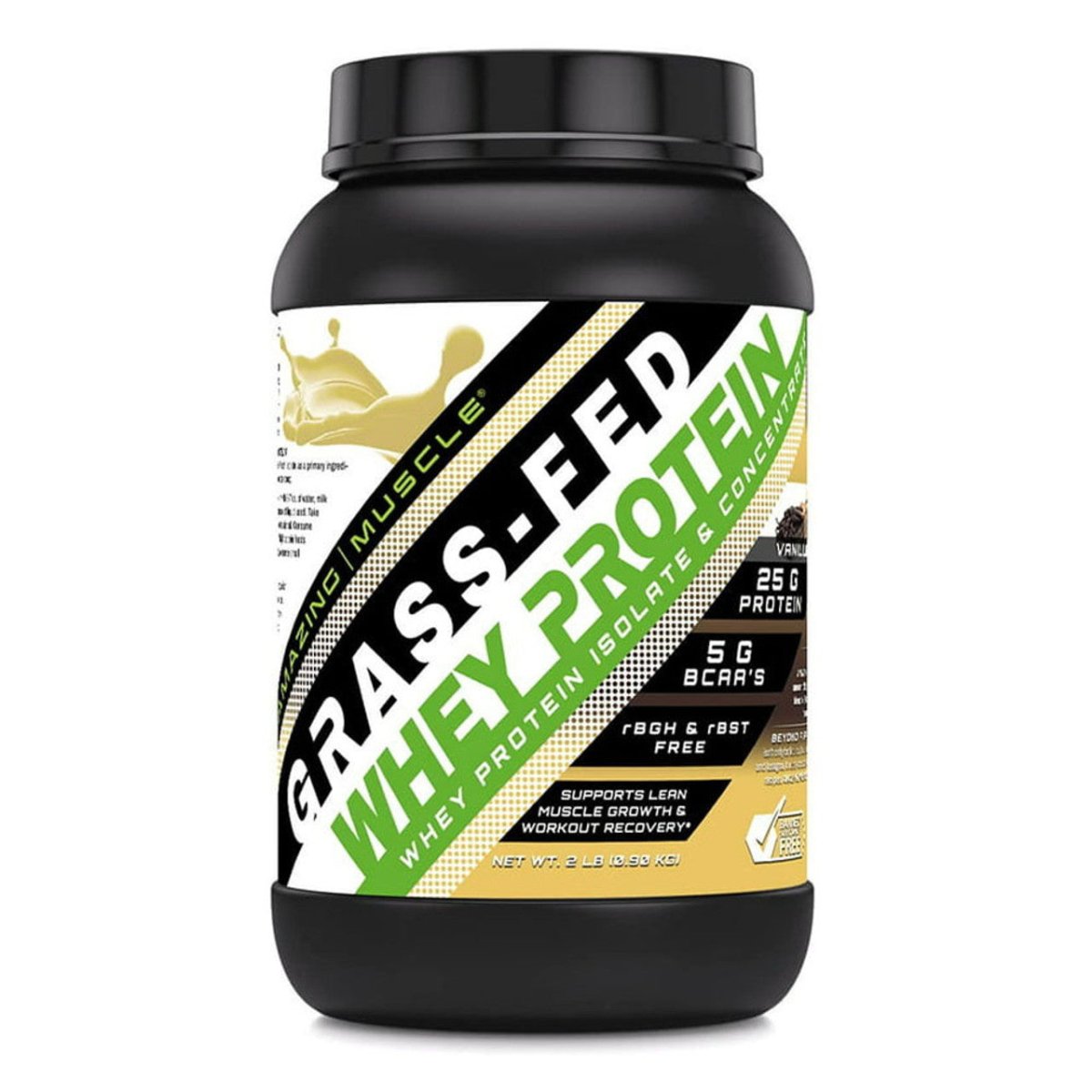 Amazing Muscle Whey Protein Isolate & Concentrate Vanilla (2 lb)