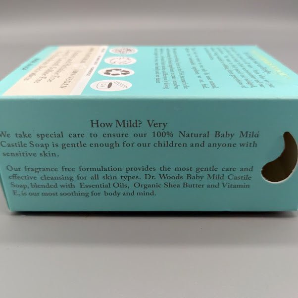 Bar Soap Unscented Baby Mild 5.25OZ de Dr. Woods — vista lateral