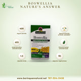Boswellia 400 mg Estandarizada Nature's Answer 90 Cápsulas Veganas