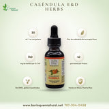 Gotas de Caléndula E&D Herbs, Extracto Líquido 1 oz (30 ml) de PR