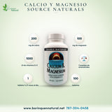 Calcio y Magnesio Quelado con Vitamina D3 1,000 UI Source Naturals