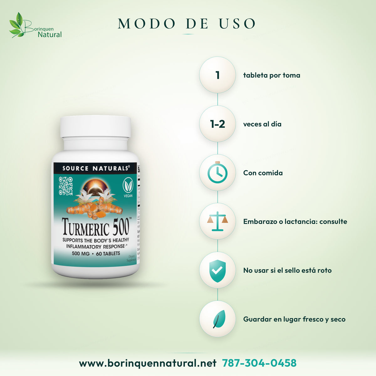 Turmeric 500 directions: 1 tablet 1 to 2 times daily with food