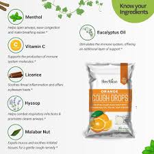 Herbion Cough Drops Orange – 25 Pastillas