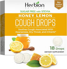 Sugar Free Cough Drops Sabor Miel Limón – 18 pastillas