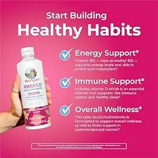 Mary Ruth’s Women's 40+ Multivitamin Liposomal Vanilla Peach de Mary Ruth's — vista posterior del envase