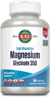 Magnesium Glycinate 350 mg – 160 cápsulas de Kal