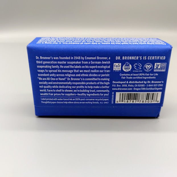 Dr. Bronners Organic Bar Soap - Peppermint -5 oz en Puerto Rico — vista lateral
