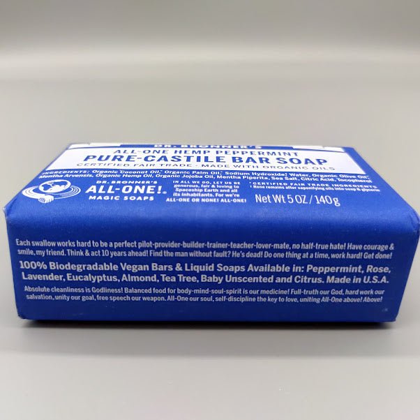 Dr. Bronners Organic Bar Soap - Peppermint -5 oz en Puerto Rico — vista posterior